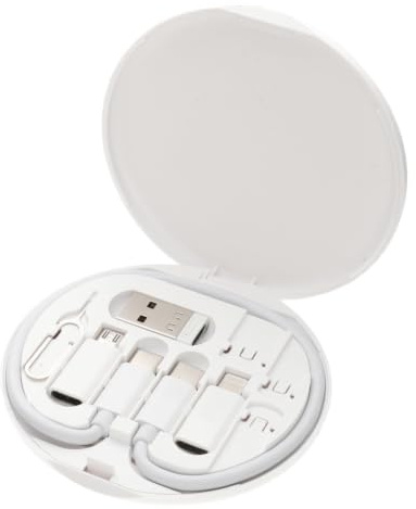 kenable Kit de charge rapide USB universel avec câble court de type C, adaptateurs Micro/8 broches/A avec support de téléphone et support de carte SIM