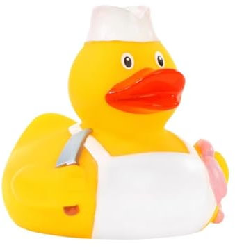 Metzger ? Schlachter ? Quietscheente - Badeente - ca. 8 cm gross