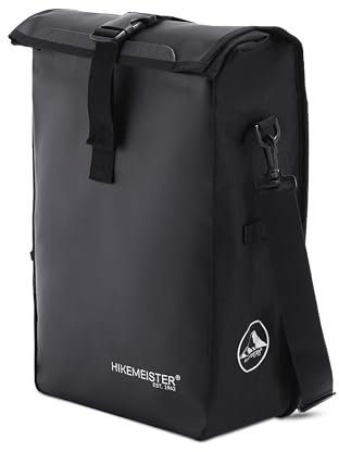 HikeMeister® Einzelne Fahrradtasche für Gepäckträger - Einzeltasche - Gepäckträgertasche wasserdicht - Hinterradtasche – Wasserabweisend - Reflektierenden Streifen - Milan