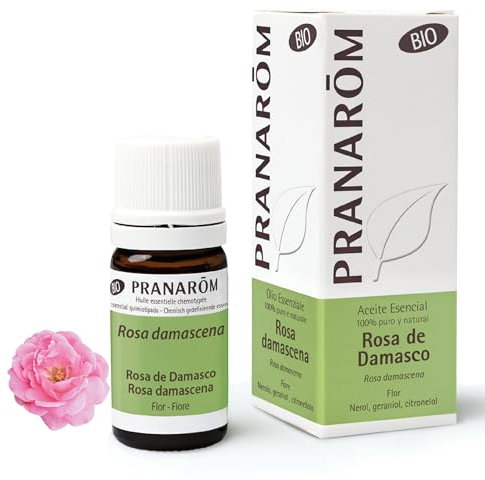 PRANARÔM - Olio essenziale di Rosa Damascena - Distillazione dei Petali dei Fiori - Cura della Pelle Rughe Smagliature - Cura Emotiva - 5 ml