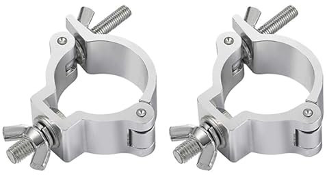 2PCS DJ Lighting O Clamps, Lights C Clamps 25-30mm, Clamps for Lights Stage Lighting Accessories, Aluminum Alloy DJ Lighting O Clamps for Stage Moving Head Light Par Light Spotlight