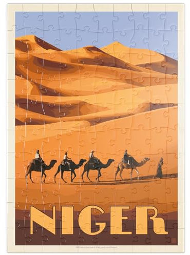 MyPuzzle Niger, Africa, Vintage Poster - Premium 100 Teile Puzzle - MyPuzzle Sonderkollektion von Anderson Design Group