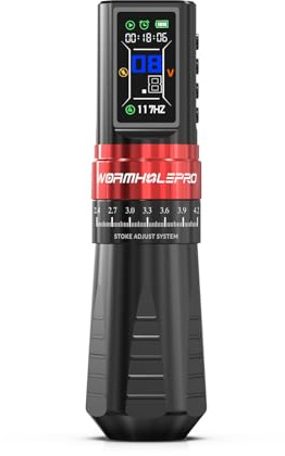 WORMHOLEPRO Tattoo Gun BOOTES Wireless Tattoo Machine Multi-function Tattoo Pen with Smart Display, Coreless Motor, 7 Strokes Length for Tattoo Artists HKP13-A, Black1