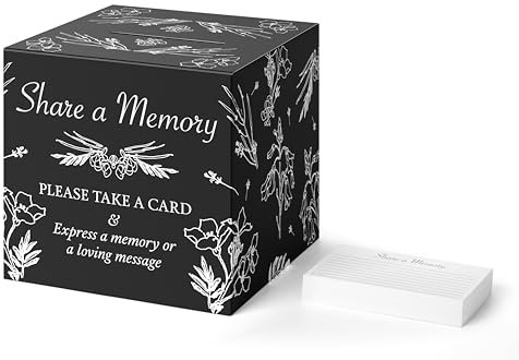 Sutter Signs Share A Memory Card Box Set | 50 Memorial Cards for Celebration of Life, Funeral, Guest Book, Graduation, Retirement, Birthday, Party Game