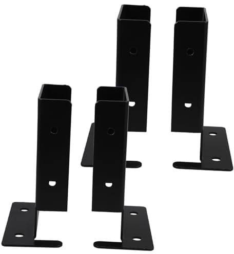 Gadpiparty 4pcs Gazebo Bracket Fence Support Easy Install Multi-functional Sturdy Iron for Garden Lawn Small Fences