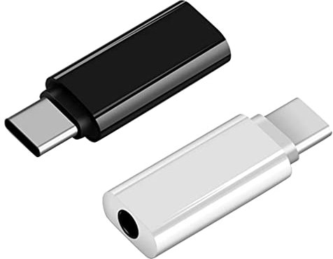 Tlilyy 2piezas Tipo-C A Jack de 3,5 mm Convertidor Adaptador de Audio para Auriculares Cable Tipo USB C A Adaptador de Cable Auxiliar para Auriculares Hembra de 3,5 mm