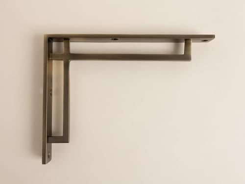Antique Brass Art Deco Solid Brass Brackets | Shelving Heavy Solid Cast Brass | Sold Individually