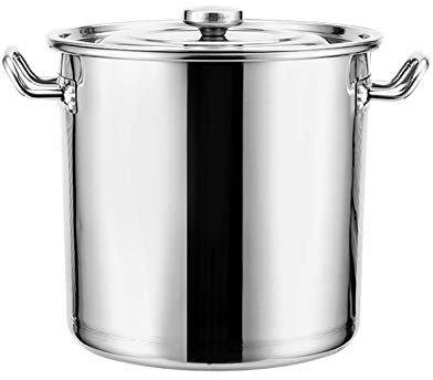 OLSKFUH Large Deep Stainless Steel Induction Stock Pot Casserole Cooking Stockpot, Stock Pot Home Brew Pot Cooking Pot,50 * 50cm,50 * 50cm