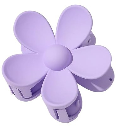 1 pince à cheveux en forme de fleur violette – Grande pince mignonne pour femme, adaptée pour les cheveux fins ou épais, accessoires pour cheveux, pinces à cheveux