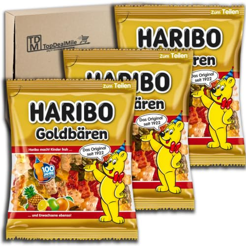TopDealmaile-Vorratspack für Haribo Goldbären 3 x 175g Fruchtgummi-Bären