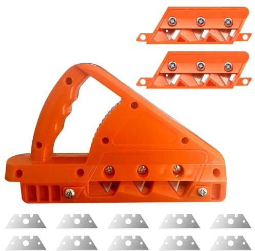 Kantenhobel für Gipskartonplatten, Gipskarton-Kantenhobel Gipskarton mit 10 Klingen, Robuster Hobel Holzbearbeitung Handschneidewerkzeug, Mehrzweck-Kantenhobel für Gipskartonplatten, Korkplatten