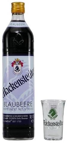 Mackenstedter Blaubeere Likör mit 6x Shotgläser