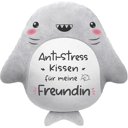 Juratar Süßes Geschenk für Freundin – Emotionales Haikissen für Freundin Geschenk Geburtstag, Valentinstag oder Aufmerksamkeit, Lustiges Anti-Stress Kissen