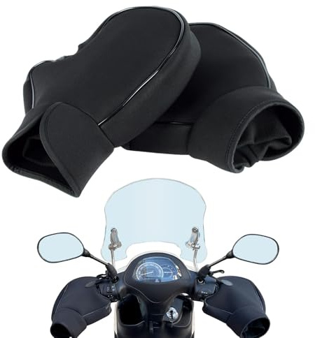Générique Manchons Hivernaux pour Guidon | Gants de Protection pour Poignées de Moto - Protège-Mains Chauds pour Motoneige VTT Scooter Vélo Électrique et Bicyclette