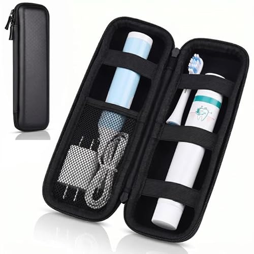 Porta Spazzolino Elettrico, Porta Spazzolino Da Viaggio, Custodia Spazzolino Elettrico, Porta Spazzolino Elettrico Da Viaggio, Custodia Rigida Nera 20x6x4cm Per Philips Sonicare