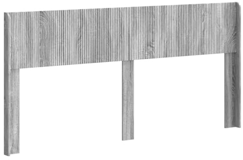 vidaXL Kopfteil Grau Sonoma PB, Schlafzimmer, modernes Design, Kopfteil aus Holz, schlanker Stil, schicke Deko, praktisches Element für Deine Wohnung