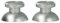 vhbw 2X Thumbsticks kompatibel mit Microsoft Xbox One Controller - Joystick Kappen, Aluminium, Silber