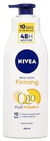 NIVEA Q10 Straffende reichhaltige Bodylotion + Vitamin C (6 x 400 ml), straffende Bodylotion mit Kollagen-Booster-Komplex, 48H NIVEA Feuchtigkeitspflege, NIVEA Body Lotion für trockene Haut