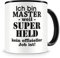 Samunshi® Master Tasse mit Spruch Geschenk für Master Mann Frau Kaffeetasse groß Lustige Tassen zum Geburtstag schwarz 300ml