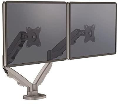 Fellowes 9683301 ESI EPPA Monitorarm doppelt, 2 x Monitore 8kg und 39“, silber