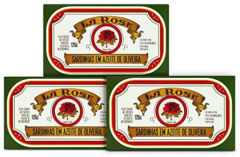 Sardinen in Olivenöl | 3 x 125 g | La Rosa | Ramirez | Portugal