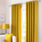 Kinfolk Textile Blackout Thermal Eyelet Ring Top Insulated Pair of Curtains Including 2 Tiebacks (Ochre Yellow, 66 x 72)