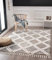 the carpet Vera Handmade-Look, Super Weicher Wohnzimmer Teppich, 3D Effekt, Hochflor, Langflor, Skandinavisch, Rauten Muster, Grau, 200 x 290 cm