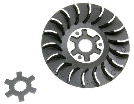 Riemenscheibe Keilriemenscheibe Sport + Sternscheibe für 13mm Kurbelwellenstumpf kompatibel mit Yamaha Aerox BWs Jog Neos