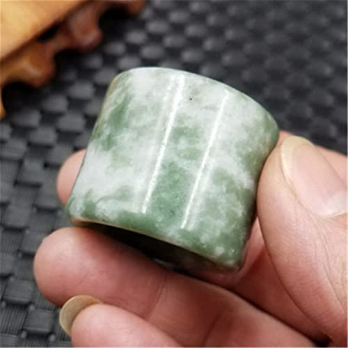 SMDSAZ Echte Jade Ringe männer natürliche Jade Stein breite Ring Bands männliche Geschenke jadite Ringe zubehör (Gem Color : Diameter 20-22mm)
