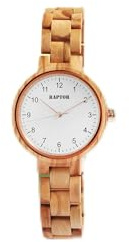 Raptor Damen-Uhr Sherin Holz Faltschließe Analog Quarz RA10244 (Olivenholz)