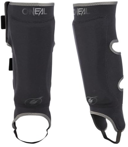 O'NEAL | Schienbein-Protektoren | Motocross Enduro Motorrad | Leichter Schienbeinschützer, bequemes Neopren-Material | Straight Shin Guard V.23 | Erwachsene | Schwarz | Größe L