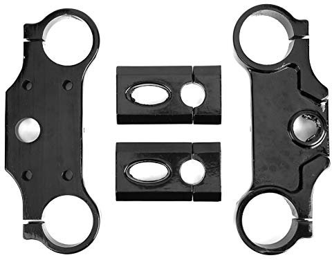 Pince à Triple Arbre, Fydun 6 Pièces Moulage du Guidon Le Noir Assemblage de Pinces de Té de Fourche Accessoire de Véhicule pour Dirt Bike