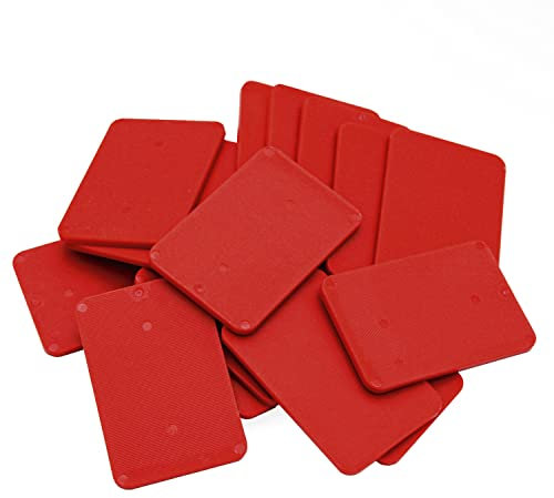 PRIMO24® Premium Unterlegplatten 60x40 mm 100 Stück - Mehrfarbige Distanzplatten aus Kunststoff (Made in Germany) - Abstandshalter Keile in den Größen: 1.5, 3, 5, 10, 15, 20mm