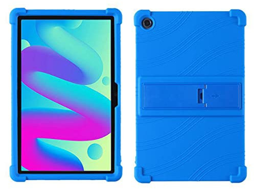 INSOLKIDON Compatible con TCL Tab 10L 10.1 Inch 2022 Tablet Funda Protectora de Cuero Bumper Protección Carcasa con Soporte Función (Azul Marino)