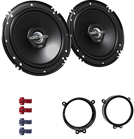 JVC CS-J620X Auto Lautsprecher 16,5 cm mit Einbauset passend für Mercedes A-Klasse W169 2004-2012 Türen vorne 600 W 165mm 2 Wege Koax