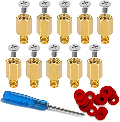 M.2 SSD NVMe Montage Schrauben Set,M.2 SSD Schraubenset PC-Motherboard Computerschrauben für MSI und Gigabyte M2 Nvme SSD (M SI & G IGABYTE)