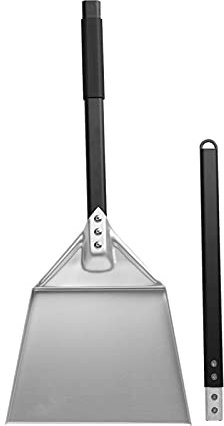 WEITING Espátula para pizza - Pala para carbón acero inoxidable, pala para cenizas acero inoxidable para brasero, acabado resistente al calor, barbacoa, carbón, ceniza, pala póker