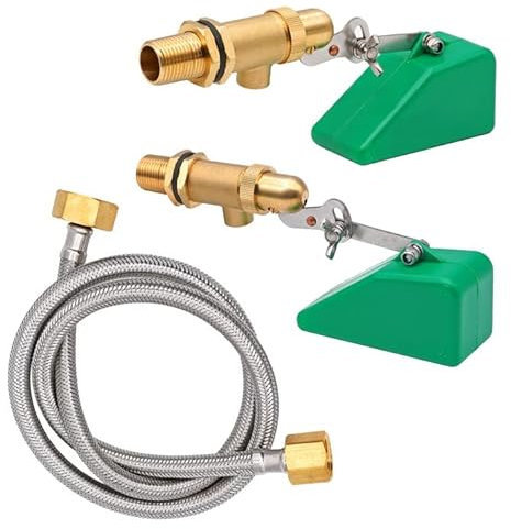 2 Stück Messing Schwimmerventil 1/2 Zoll Automatisches Befüllen Schwimmerkugelhahn für Nutztiere Wassertank Schwimmerschalter Einstellbare Autofill Pool Springbrunnen Filler Schwimmerventil