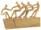 MF Figur Skulptur Teamwork Freunde halten zusammen Geschenkidee Dekoration Höhe 27.5cm Deko Handgefertigt Geschenkidee Zusammenhalt Goldfarben