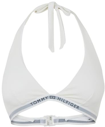 Tommy Hilfiger Damen Bikini Oberteil Triangel Herausnehmbare Polster, Weiß (Ivory), S