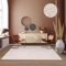 TT Home Waschbarer Wohnzimmer Teppich Esszimmer Kurzflor Unifarben Melierte Optik Modern, Farbe:Creme, Größe:160x220 cm