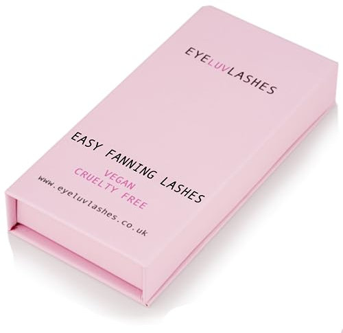 Easy Fan Lashes D Curl 0.07 x 14mm Lash Tray easy fanning crazy fans russian volume blossom individual eyelash extensions silk Eyeluvlashes (D Curl 0.07mm thickness, 14mm Length)