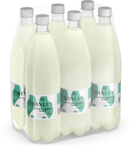 Kinley Bitter Lemon Taste, Bevanda al Limone con note di Lavanda, Adatta alla Mixology, Per Drink Rinfrescanti e dal Sapore Inconfondibile, Bevanda Analcolica - 6 Bottiglie da 1 L