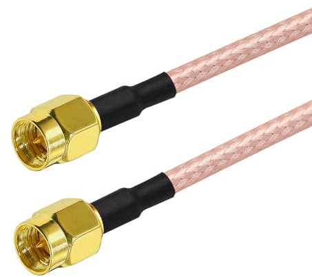 Cavo SMA RG316 Adattatore Maschio a Maschio - Cavo Coassiale RF Prolunga Antenna WiFi - Compatibile Con Misuratore SWR, Analizzatore Di Spettro, Analizzatore Di Rete, Router 4G LTE - 1.64ft 2PCS