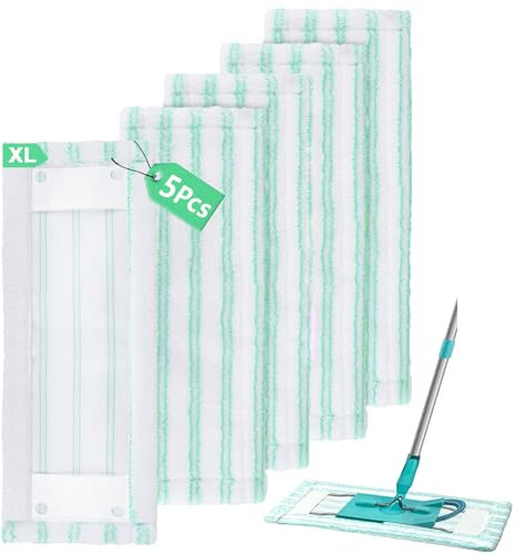 Sgizoku 5 serpillères de Rechange avec Profi XL Micro Duo/Profi XL Cotton Plus,système à 2 Fibres avec Poils spéciaux, pour Balai de 40 cm