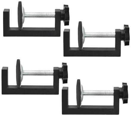 Woodworking G Clamps Heavy Duty Fixing Clip Hand Screw Clamp Wide Jaw Opening Clamps Woodworking Clamps with Protective Pads Portable Carpentry Clamping Devices for Router Tables