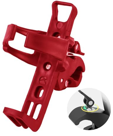 Bike Bottle Holder - Bike Water Bottle Holder for Bike, Lightweight Bike Drinks Holder, Bike Cup Holder for Road Bikes Mountain Bike (Red)
