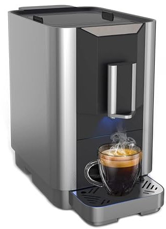 Acopino Venezia Kaffeevollautomat Antrazit,mit Direktwahltaste für Espresso und Kaffee, Touchdisplay
