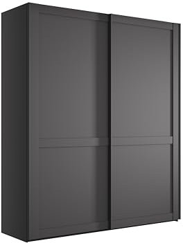 WIEMANN Schwebetürenschrank Landhausstil Kleiderschrank 150cm breit, Graphit Dekor, Höhe 217cm, Marlow
