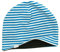 Kleine Könige Mütze Kinder Jungen Beanie · Modell Stripes Streifen türkis-weiß, innen jeansjersey schwarz · Ökotex 100 Zertifiziert · Größe 110/116 (KU 50-52)